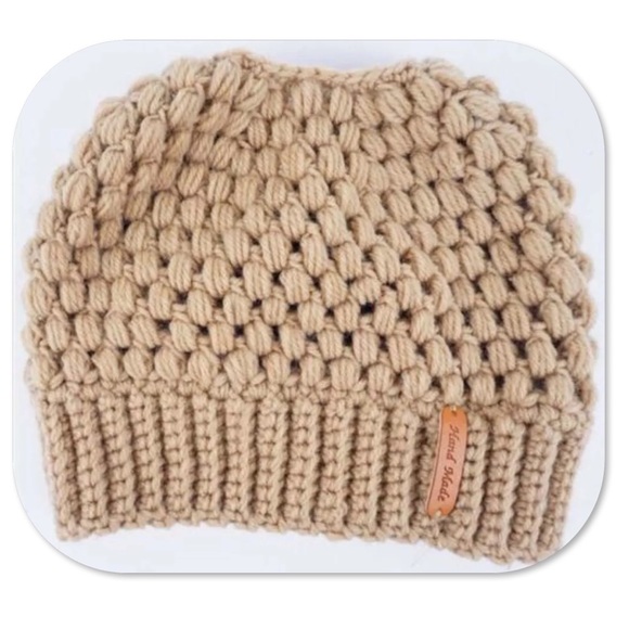 Ponytail Stretch Knit Beanie-4 colors! - Picture 4 of 6